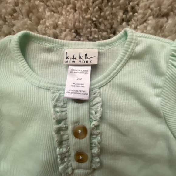 Nicole Miller Mint, Pink, Floral Bodysuit set of Three - Picture 2 of 4